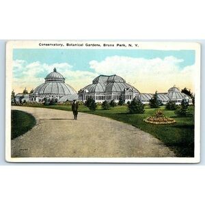Conservatory Botanical Gardens Bronx Park New York Postcard